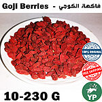 A white plate piled high with vibrant ruby-red dried goji berries, showcasing their rich color and natural quality