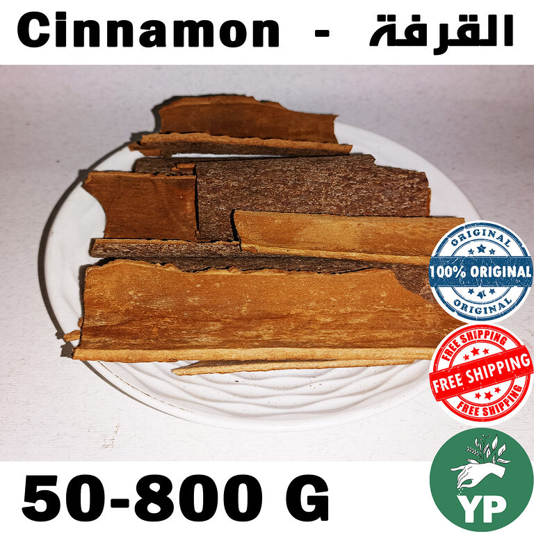 Whole natural cinnamon bark sticks arranged on a white ceramic plate, showing rich reddish-brown color and layered texture
